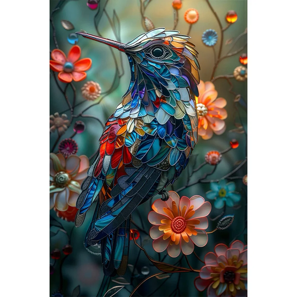 Full Round Diamond Painting - Flower Bird(Canvas|40*60cm)