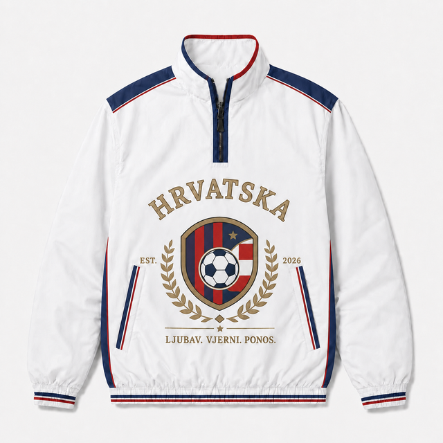 Varsity Hrvatska Football Half Zip Pullover