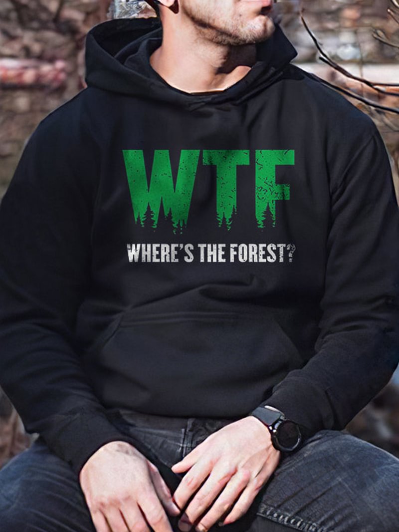 Where's The Forest Printed Hoodie in  mildstyles