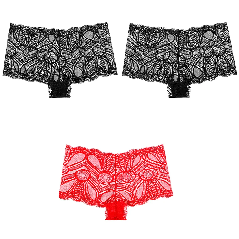 Billionm Sexy Lace Panties Underwear High Waist Woman Comfortable Boxer Female Intimates Transparent Panty Nylon Underpants