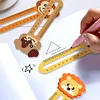 (US Only)6pcs Cartoon Animal Pattern 2D/Flat DIY Diamond Painting Ruler Bookmark Set