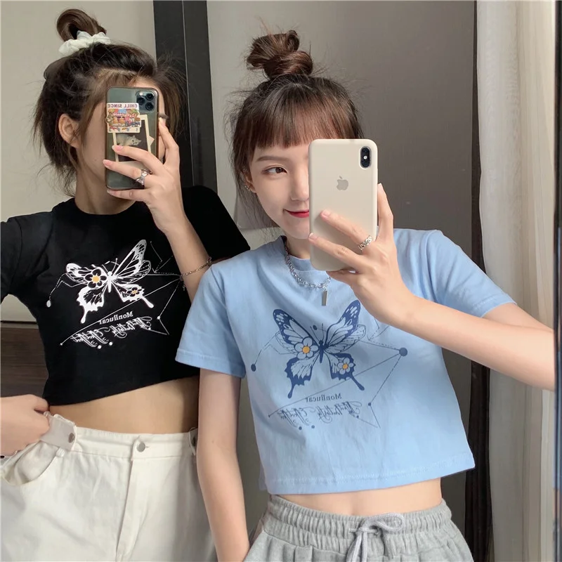 Brownm Brownm Sister Wear Short Short-Sleeved T-Shirt Female 2024 Summer New Korean Version Of The Student Jacket