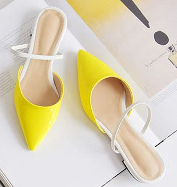 Pointed flat slippers Female summer fashion 2019 new toe cap wear Cool drag girl Women's half slippers