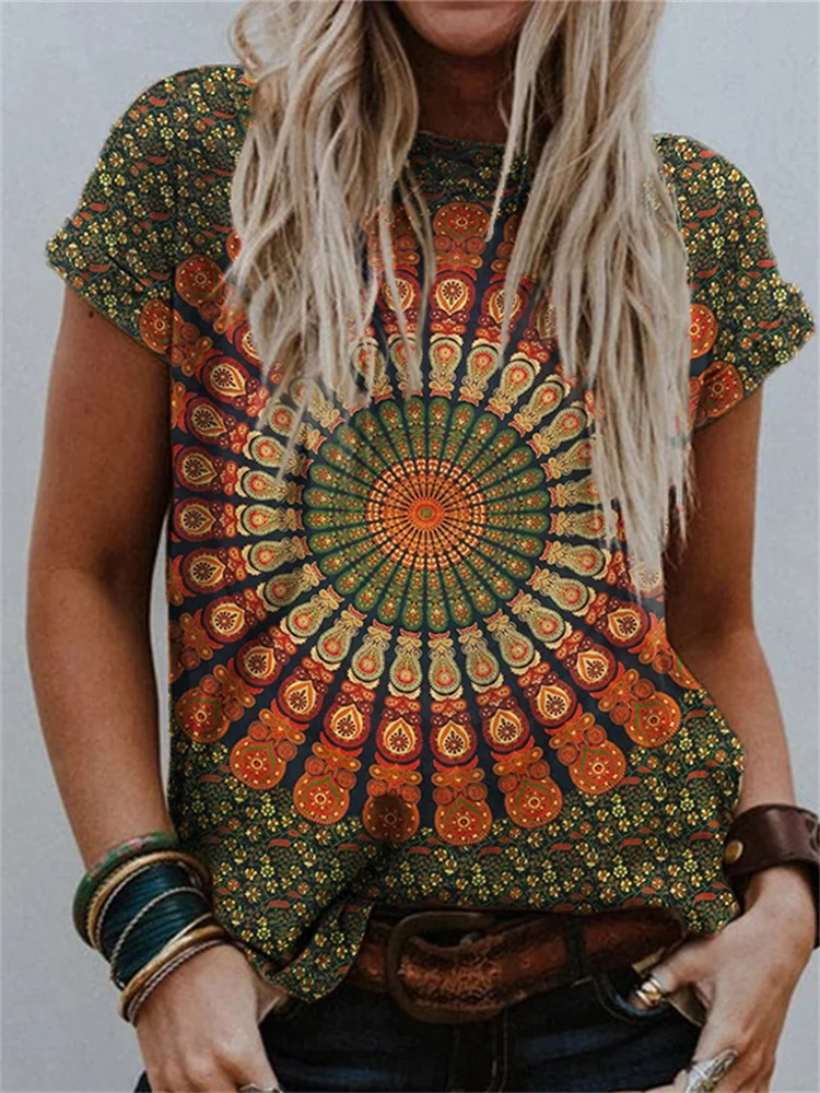 Hippie Mandala Bohemian Art T Shirt