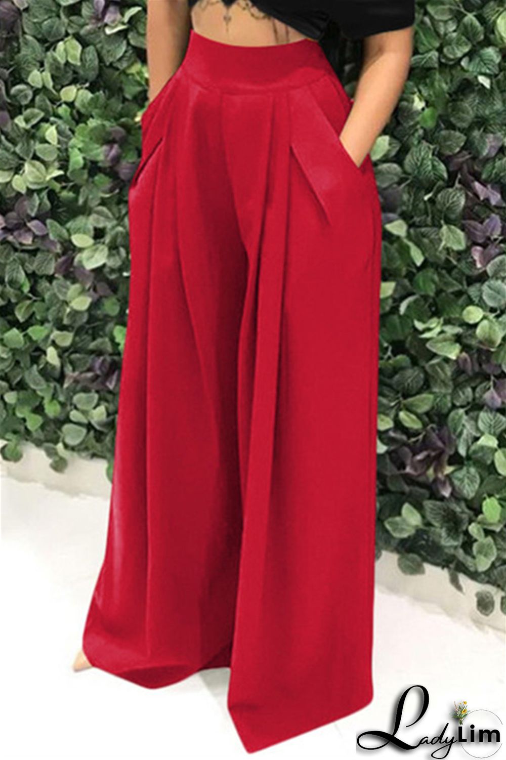 Coffee Fashion Casual Solid Patchwork Regular High Waist Conventional Solid Color Bottoms