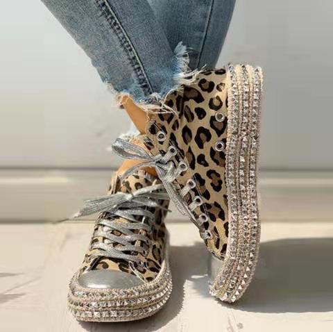  Casual Leopard Canvas Shoes