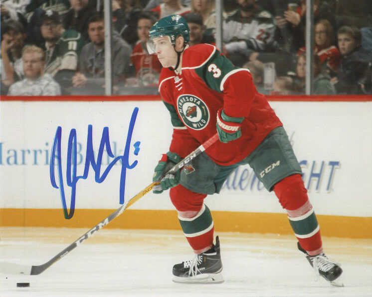 Minnesota Wild Charlie Coyle Signed Autographed 8x10 NHL Photo Poster painting COA B