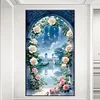 (40*70cm)Flower Castle - Full Round Drill Diamond Painting
