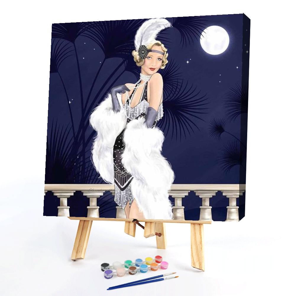 

40*40CM - Paint By Numbers - Lady, 501 Original