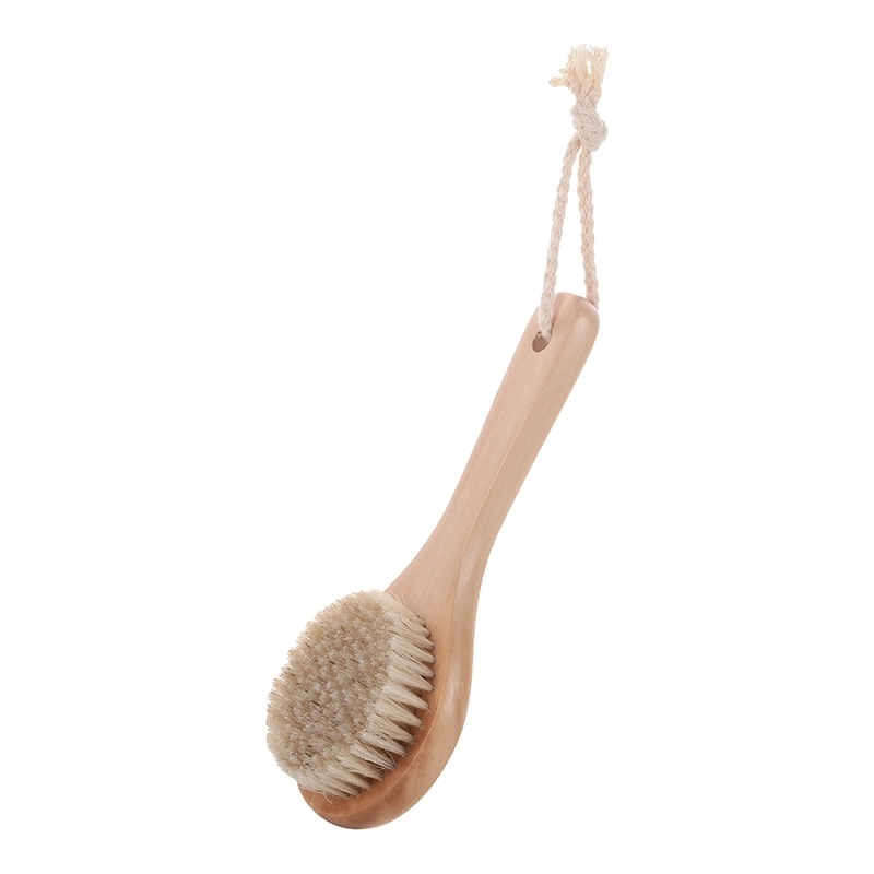 Retro Solid Color Wood Bath Brush/massage Brush 1 Piece