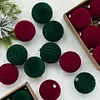 12PCS Velvet 8CM Christmas's Tree Decor Hanging Balls Set