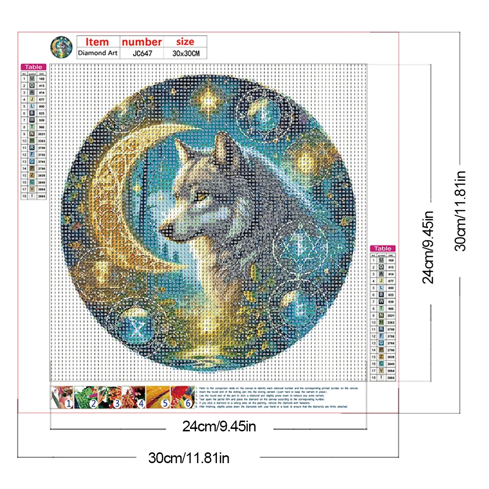 Diamond Painting - Full Round Drill - Wolf(Canvas|30*30cm)