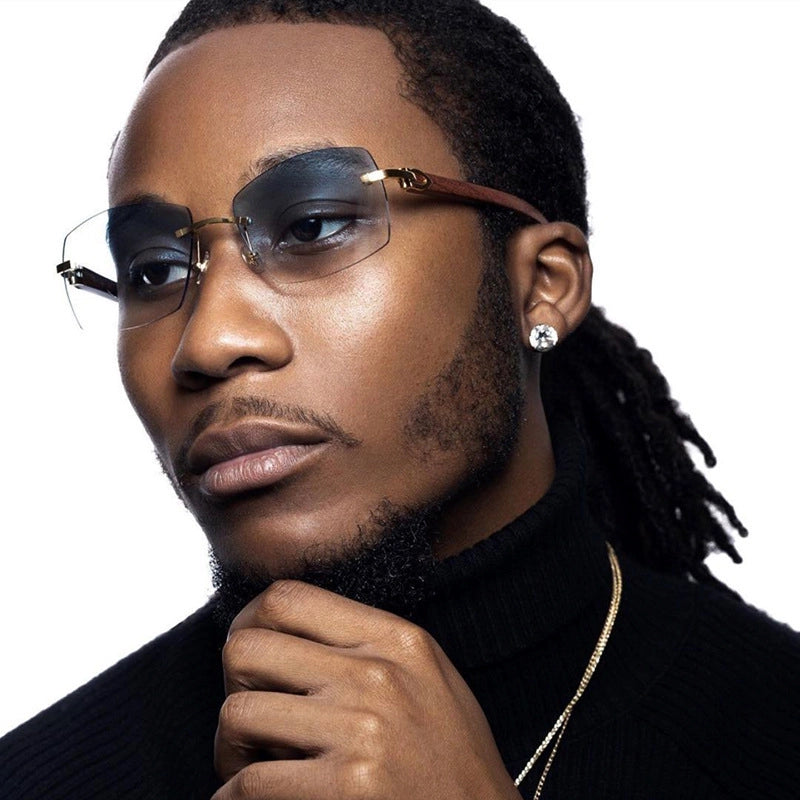 Casual Elegant Minimalist Solid Color Pc Square Frameless Women’s Sunglasses