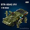 Building blocks heavy military series main battle base tank armored vehicle soldier model BTR-80