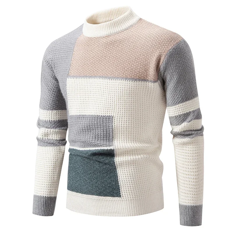 Klilasyofee Multicolor Knit Sweater – Warm and Stylish Men’s Autumn Winter Tops  