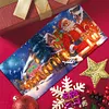 (US Local)12Pcs Christmas Santa Claus Special Shape Diamond Panting Greeting Card Kit