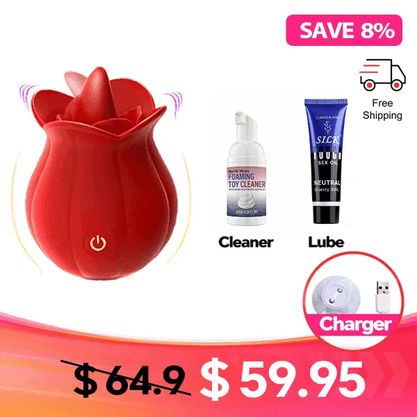 Rose Tongue-Licking Clit Vibrator – Fresh Drop 2026, Nearly Silent