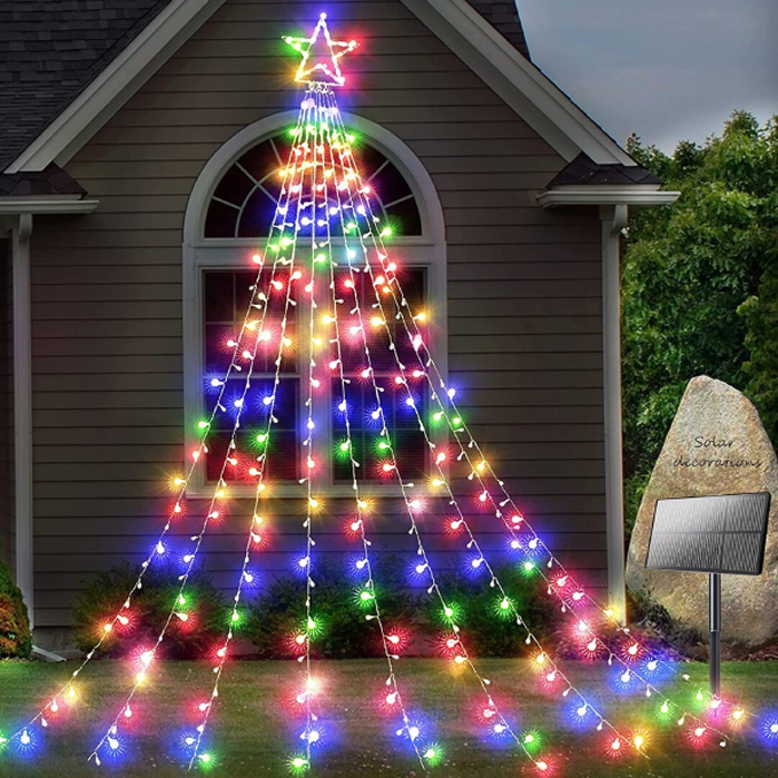 New Outdoor Christmas Decorations Star Lights String