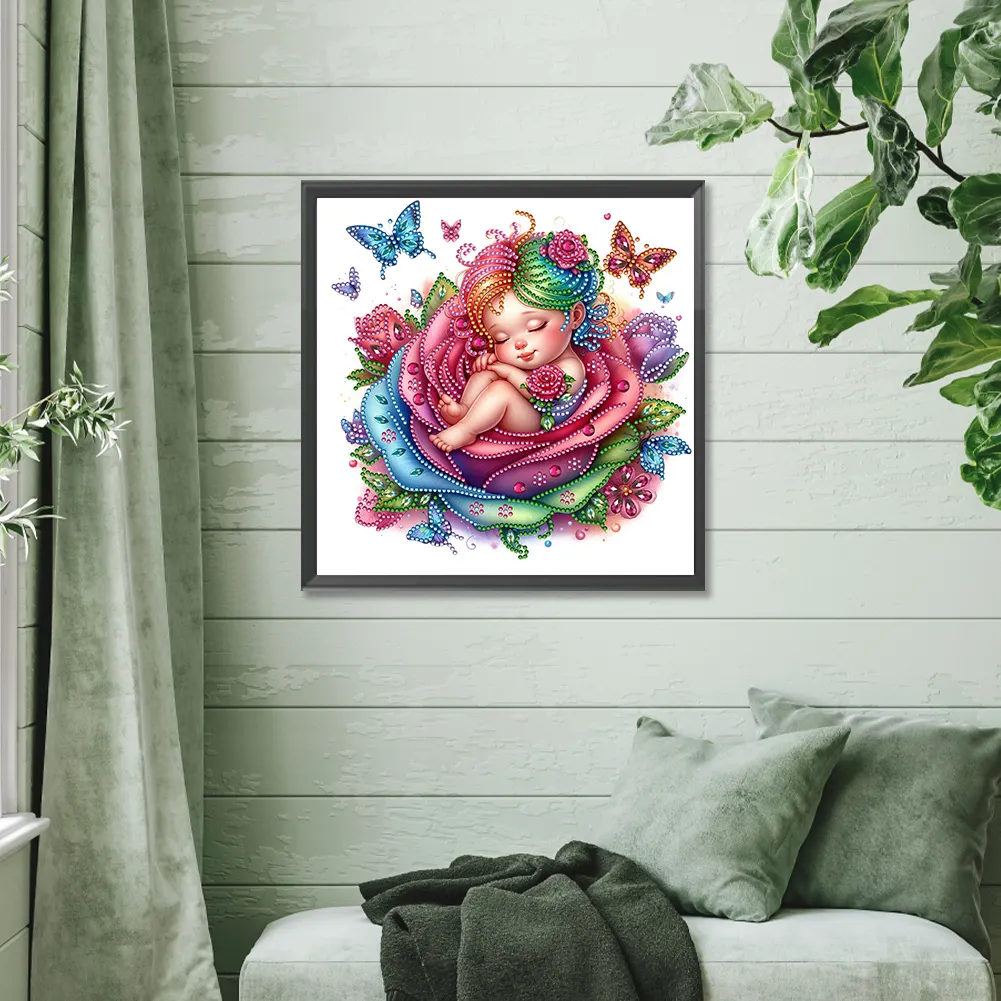 Diamond Painting - Partial Special Shaped Drill - Rose Child(Canvas|30*30cm)