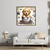 Golden Retriever In Coffee Cup-11CT Stamped Cross Stitch 40*40cm/15.75*15.75in