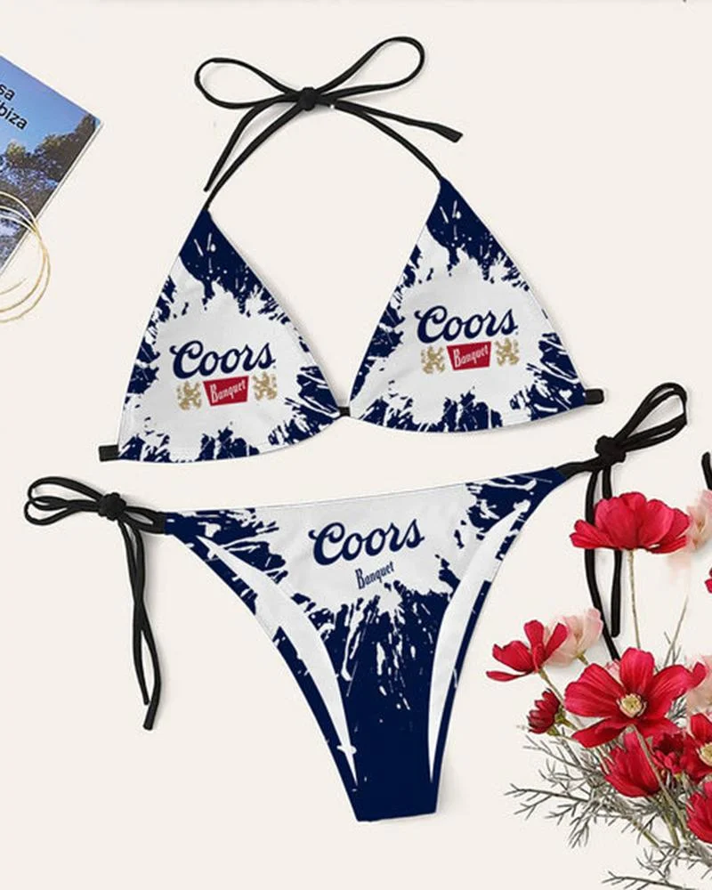 Women's Casual Printed Bikini Suits-052303