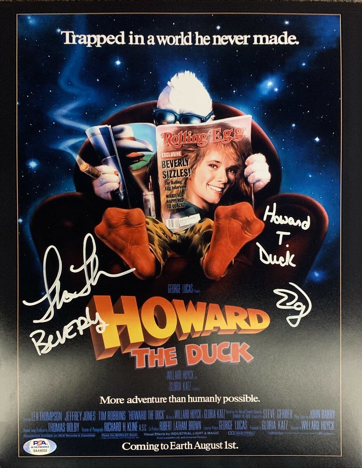 Lea Thompson Ed Gale autographed signed inscribed 11x14 Howard The Duck PSA COA