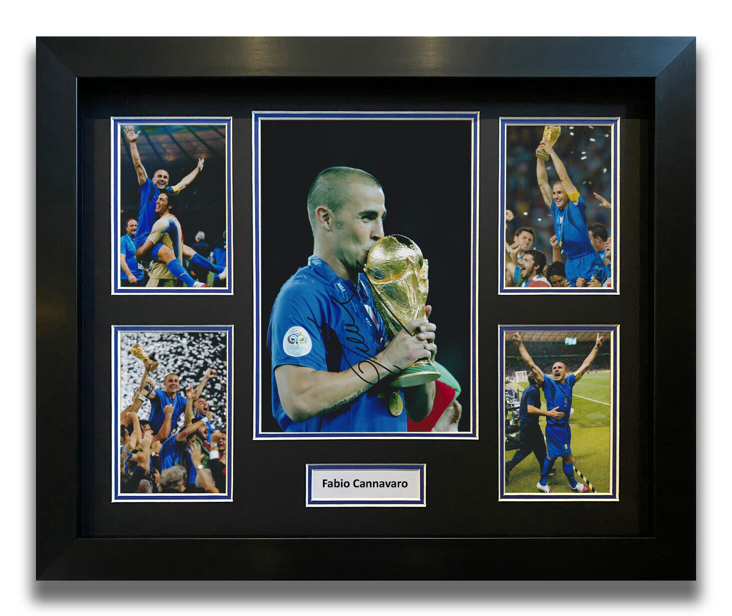 FABIO CANNAVARO HAND SIGNED FRAMED Photo Poster painting DISPLAY - ITALY AUTOGRAPH 1.