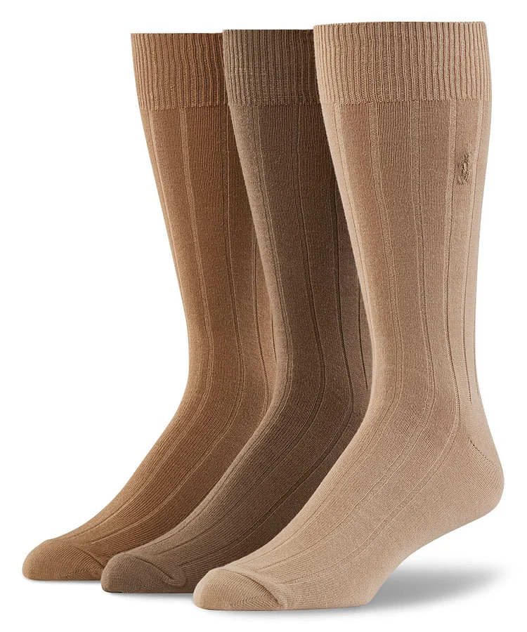 Polo Ralph Lauren Solid Light Assorted Cotton-Blend Socks (3-Pack)