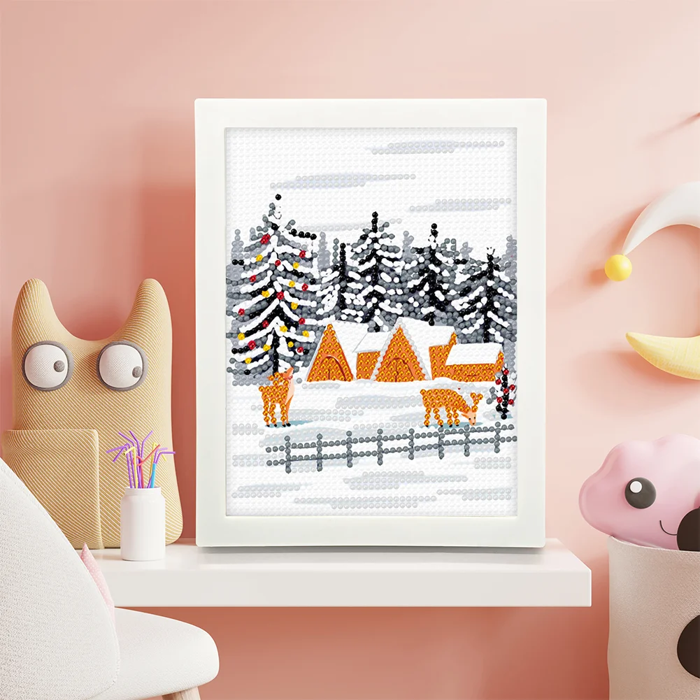 DIY Landscape Full Drill Diamond Painting for Beginners(Canvas|15*20cm)【with Plastic Frame】