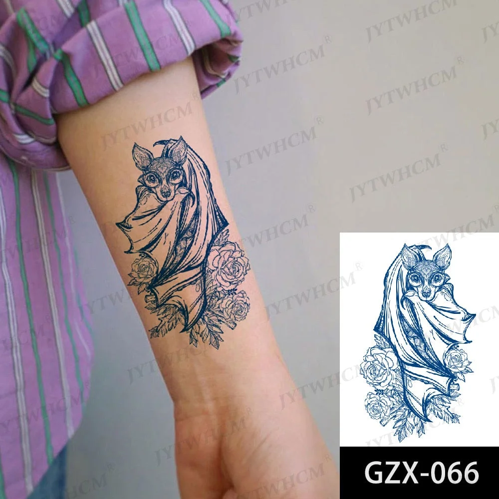 Juice 2 Weeks Lasting Tattoo Sticker Moon Forest Small Arrow Rose Waterproof Transfer Fake Tatoo Female Transfer Tatto Men Women