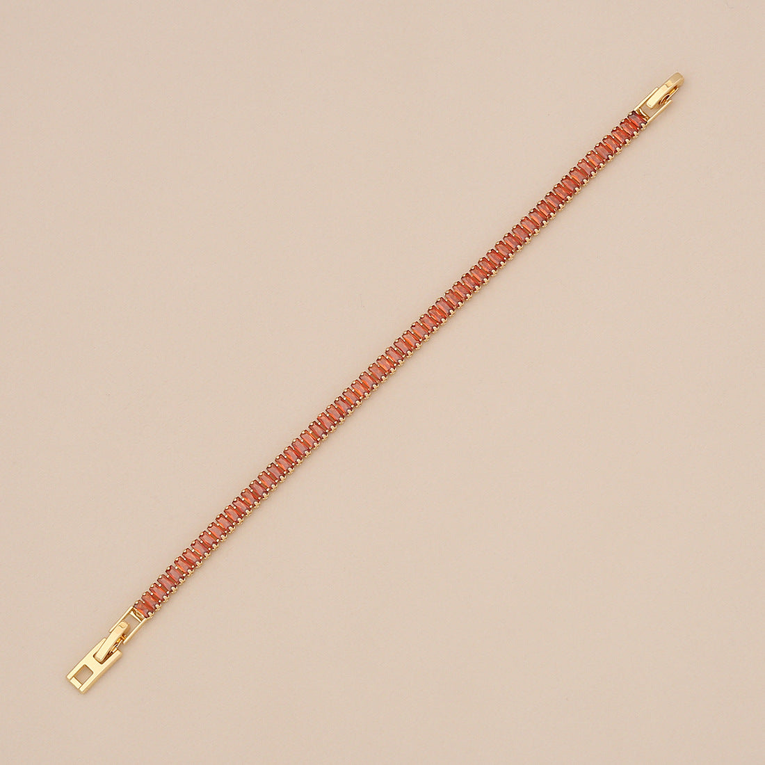 Multi-Color Square Zirconium Bracelet Fashionable And Versatile Hand Jewelry Niche B625