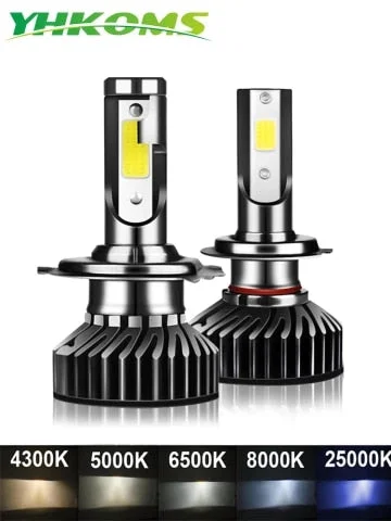pornhint Pornhint YHKOMS 80W 14000LM Car Haedlight H4 H7 H1 LED H8 H9 H11 4300K 5000K 6500K 8000K 25000K Auto fog Light 80W 16000LM 12V LED Bulb