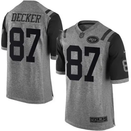 Jets #87 Eric Decker Gray Men's Stitched NFL Limited Gridiron Gray Jersey