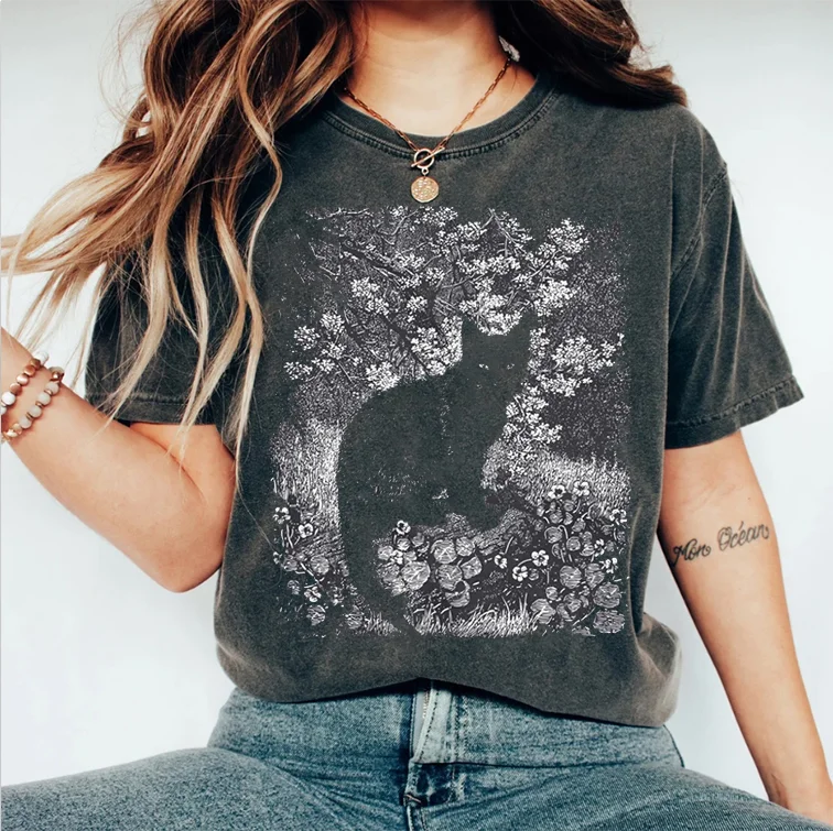 Eagerlys Vintage Lionel Lindsay Engraving T-shirt Eagerlys