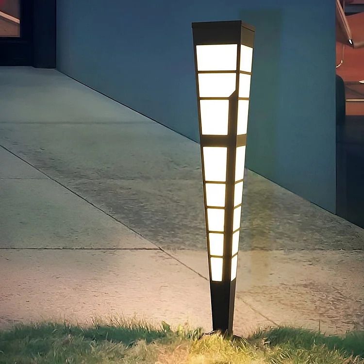 LED Outdoor Post Lights Garden Lights Outside Lights Geometric Shaped  Patio Lights - Appledas