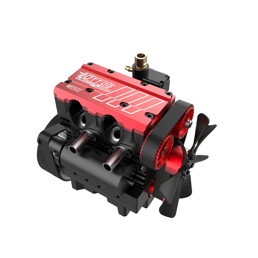 7cc SOHC Inline Twin-Cylinder 4-Stroke Nitro & Methanol Engine Model Kit -FS-L200AC-OT