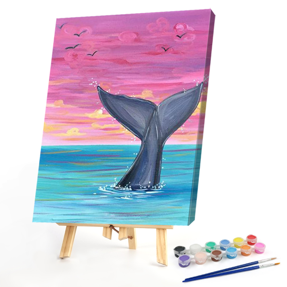 

40*50CM - Paint By Numbers - Whale Tail, 501 Original