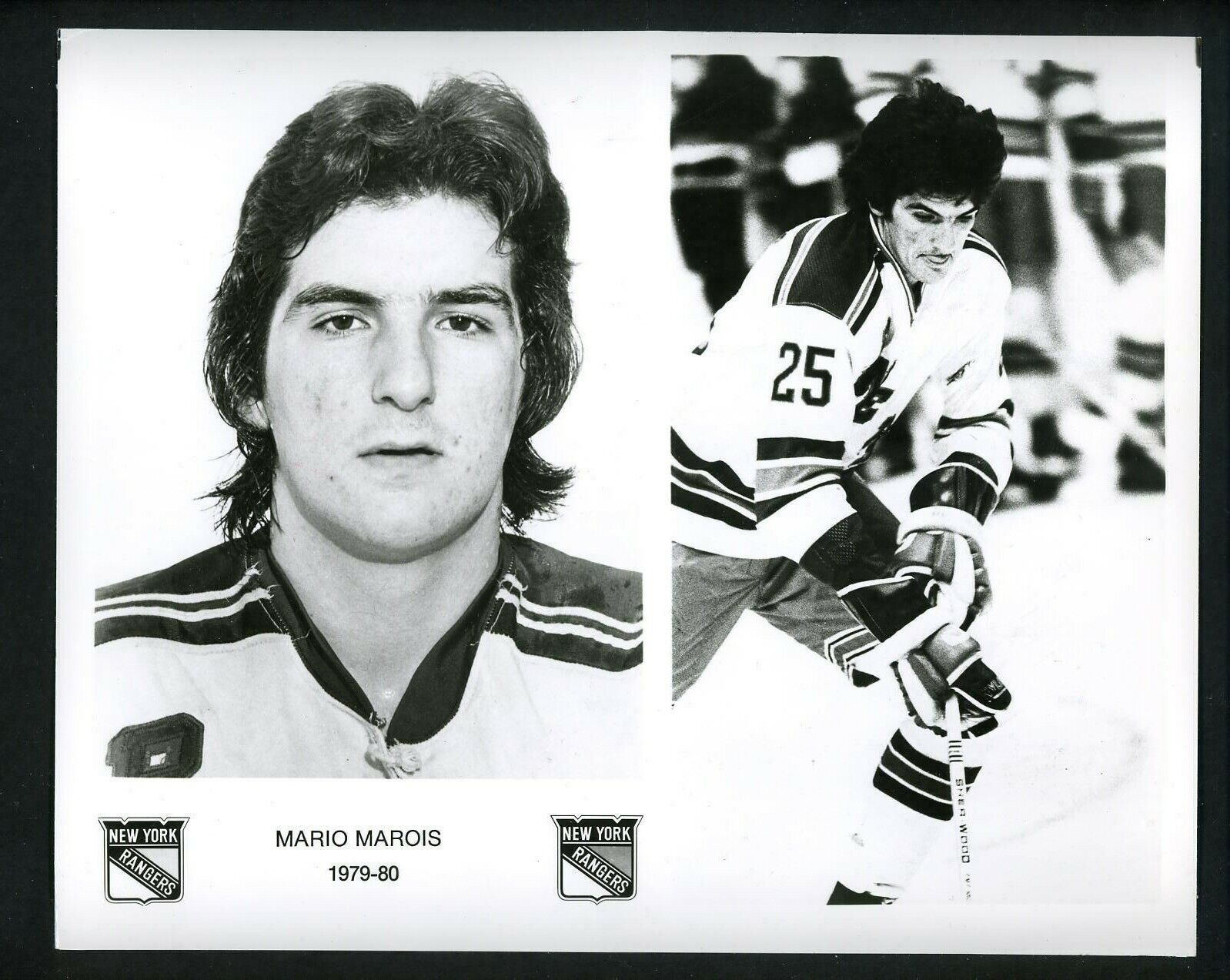 Mario Marois New York Rangers team issued 1979 Press Photo Poster painting