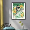 【Limited Stock Sale】Peony Girl-14CT Stamped Cross Stitch Egyptian Cotton 49*59cm/19.29*23.23in tapestrymarket