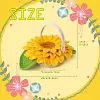 Sunflower Basket Coaster Crochet Kit, All-Inclusive Knitting Supplies with Detailed Instructions, Crochet Hooks, And Yarn for Craft Projects