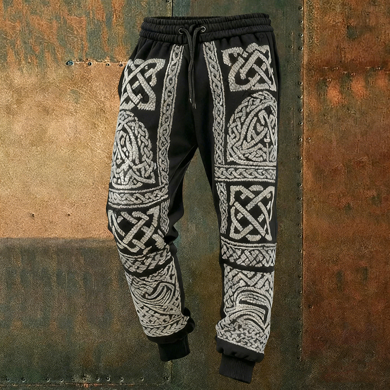 Retro Viking Art Pattern Comfortable Sweatpants elevenforest