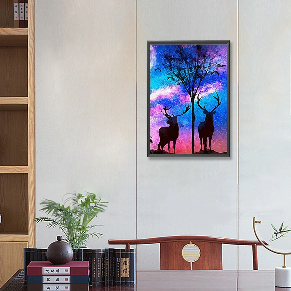 Full Round Diamond Painting 35*50cm - Elk