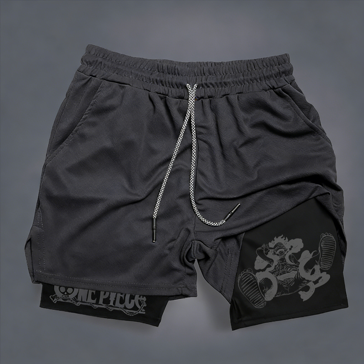 Anime Graphic Print Athletic Shorts