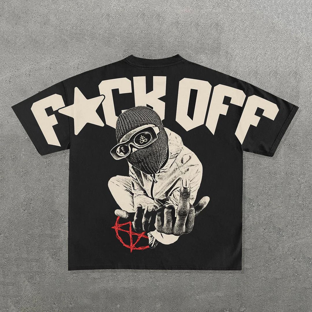 Satanic Print Short Sleeve T-shirt