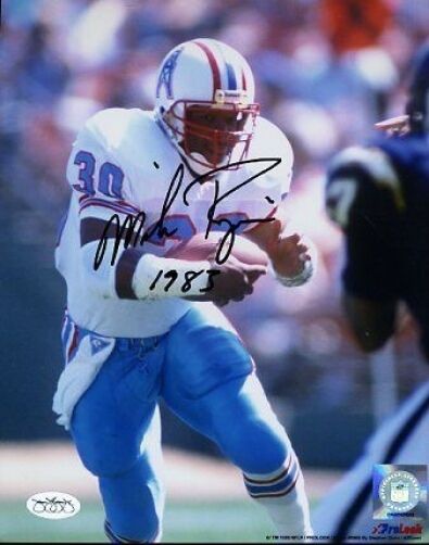 Mike Rozier Heisman Signed Jsa Cert Sticker 8x10 Photo Poster painting Autograph Authentic