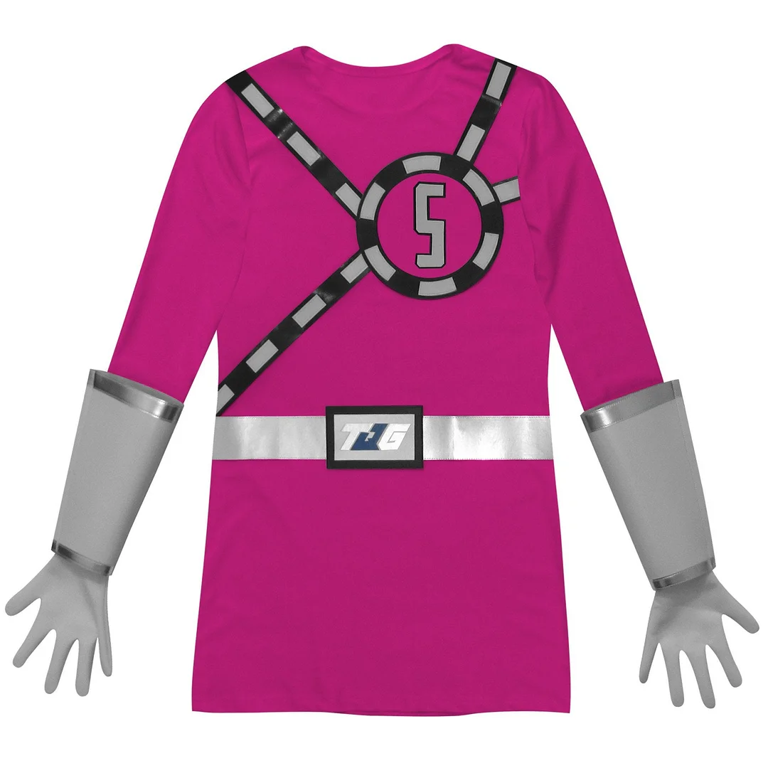 Power Rangers Ressha Sentai ToQger Ressha 5 Pink Cosplay Costume