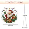 Santa Claus DIY Diamond Painting Pendant Double Sided Gem Beads 25cm