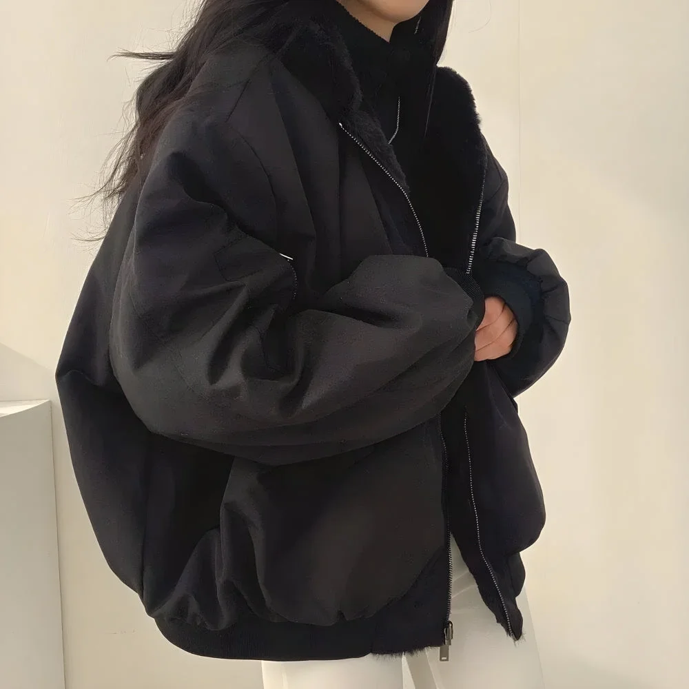 Brownm Reversible Hooded Jacket