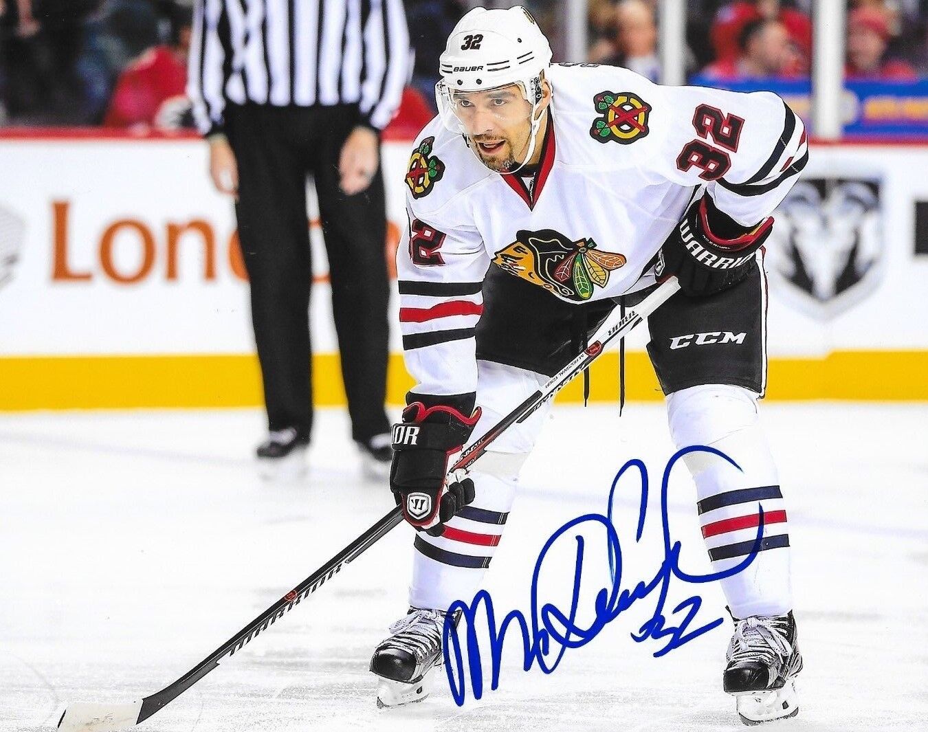 Michal Rozsival signed Chicago Blackhawks 8x10 Photo Poster painting autographed Hawks 3