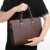 genuine leather business briefcase